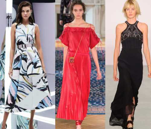 Несмотря на разнообразие дизайнерских предложений, модные сарафаны и платья разных стилей обладают схожими чертами